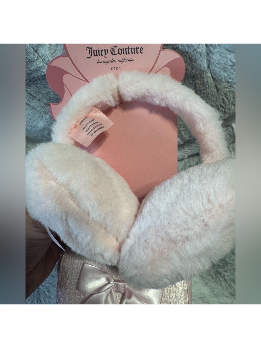 Juicy Couture - Kids Set - Mini Bag & Ear Muffs - BRAND NEW - light pink - Picture 2 of 11